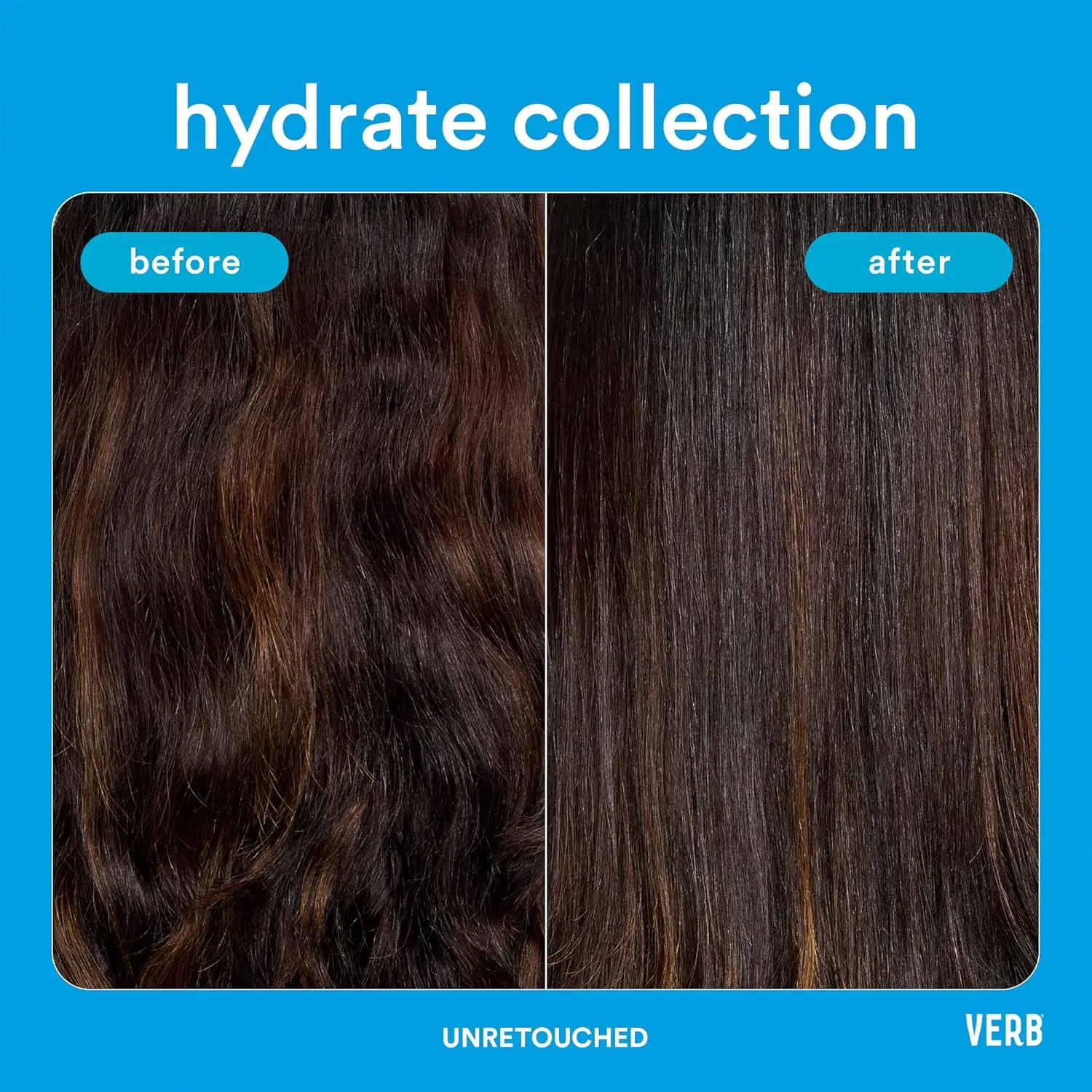 VERB Hydrate Shampoo   Conditioner Duo - Cleanses   Nourishes Dry   Frizzy Hair to Smooth   Reduce Frizz - Amber   Warm Jasmine Scent
