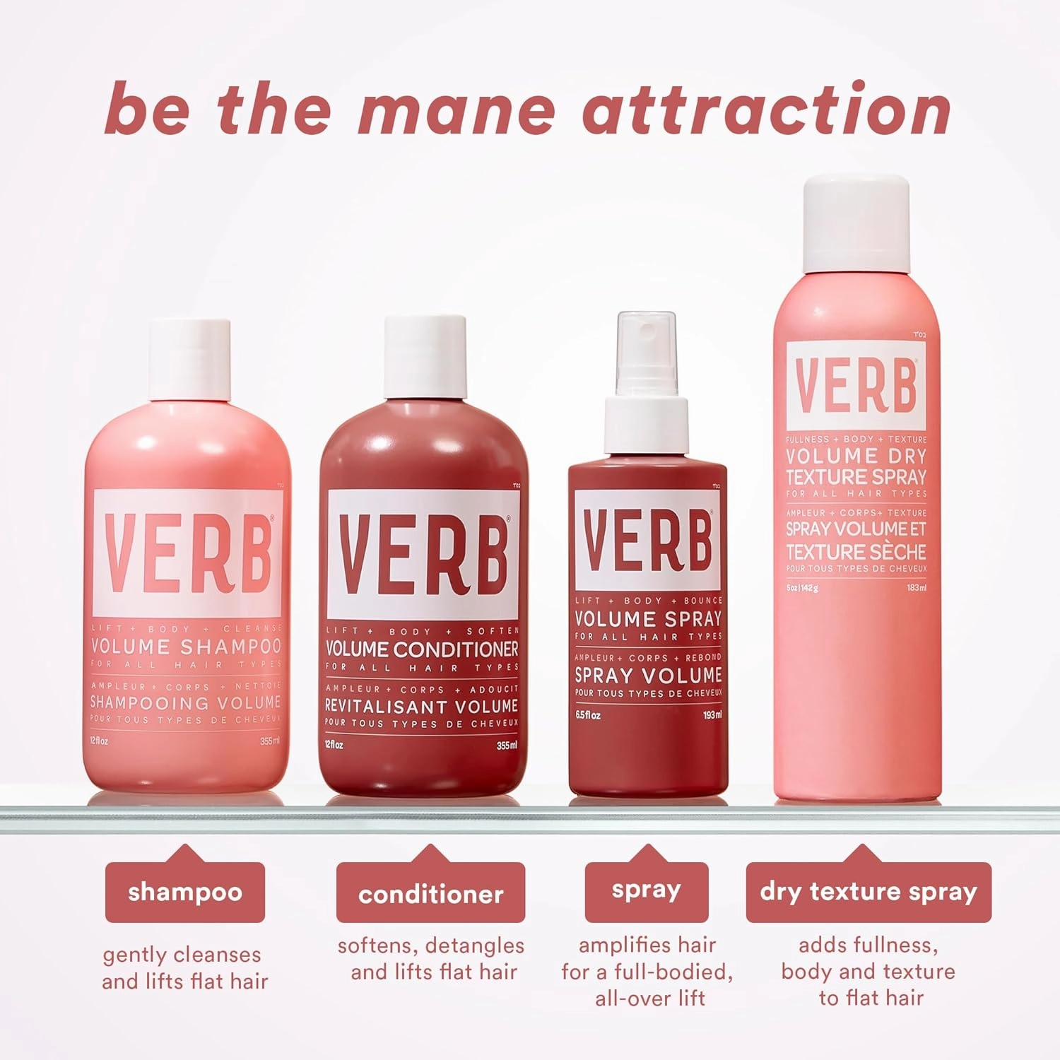 VERB Volume Conditioner - Softens, Detangles   Lifts Flat Hair- Sulfate, Paraben and Gluten Free