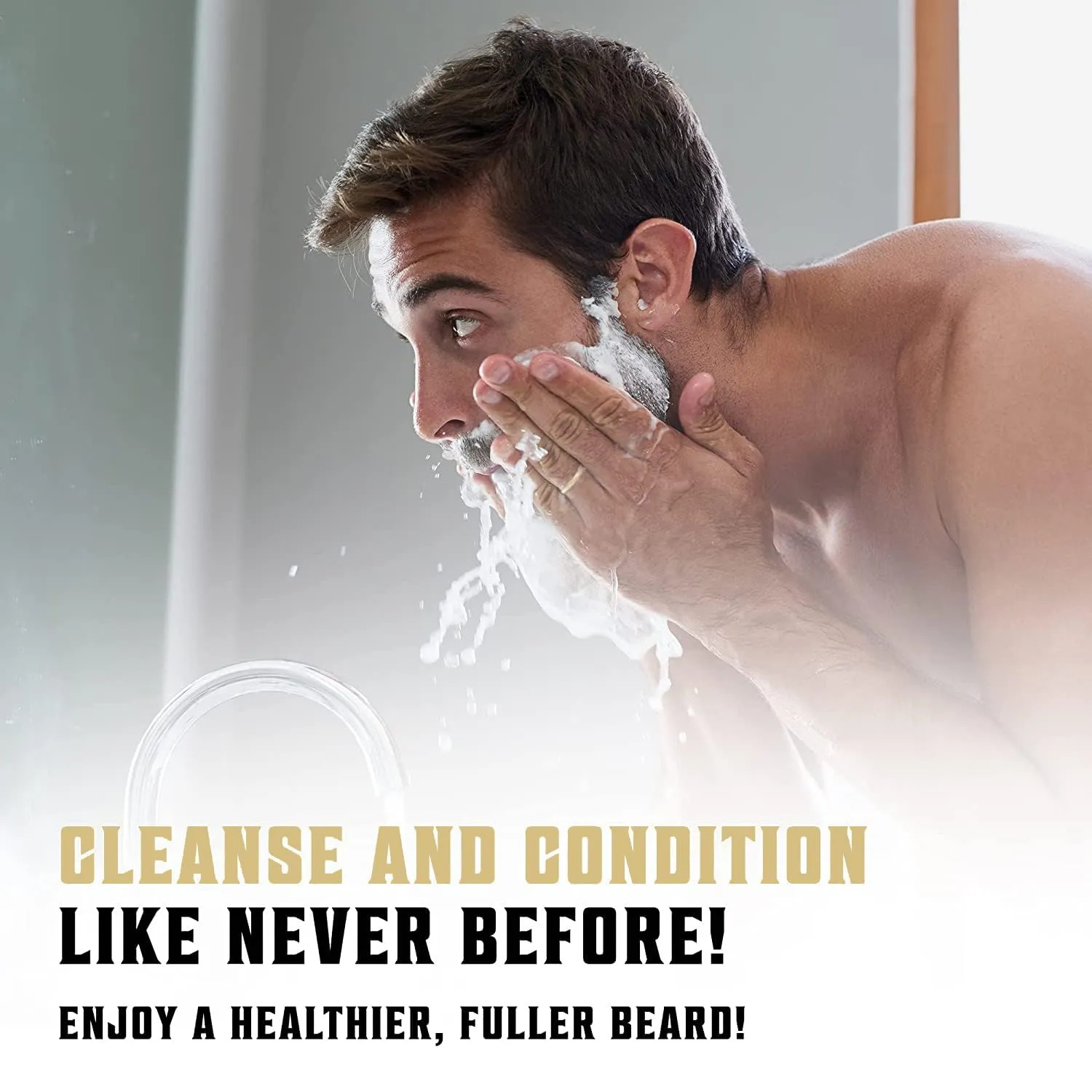 Viking Revolution Beard Wash and Beard Conditioner for Men with Argan Oil and Jojoba Oil - Beard Softener and Strengthener Beard Care Beard Shampoo and Conditioner with Beard Oil (17oz Spiced Vanilla)