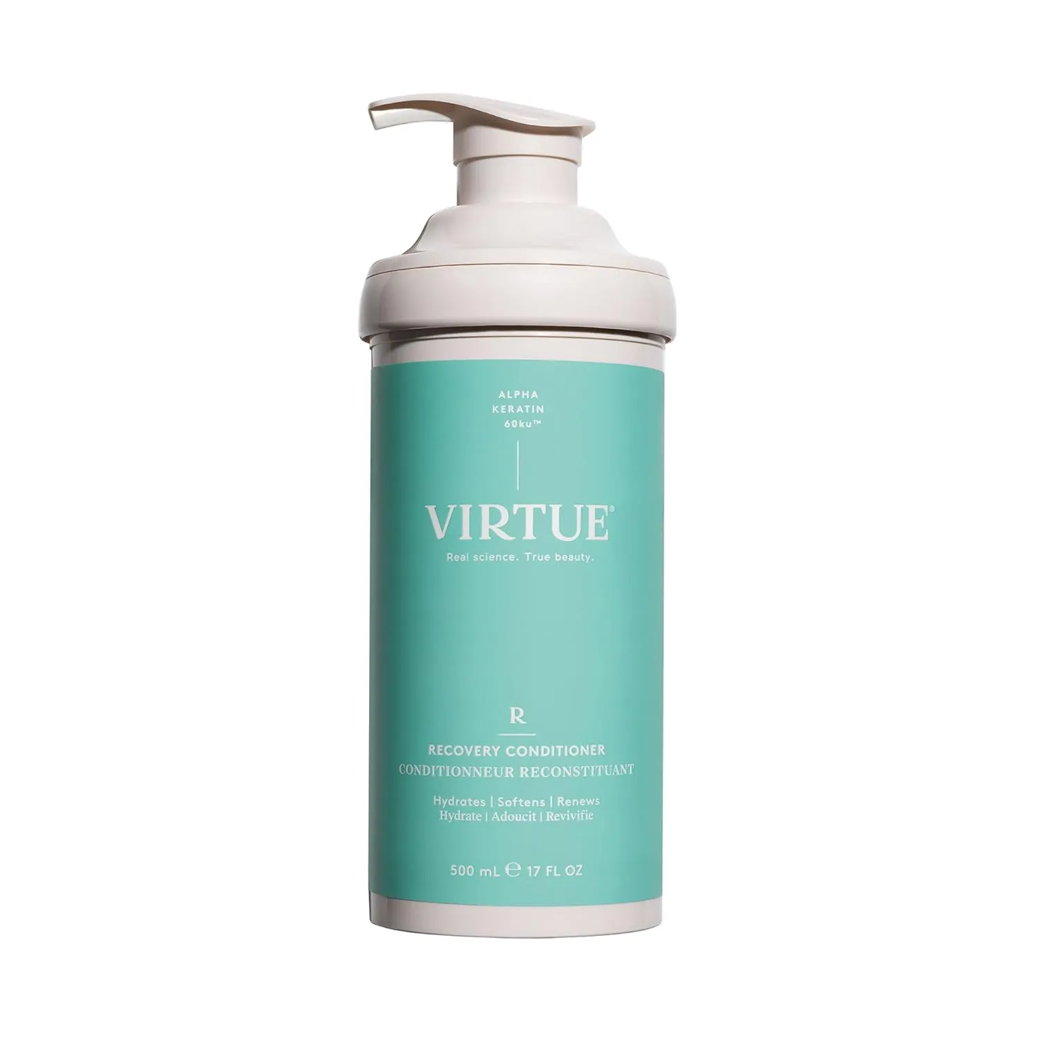 Virtue Recovery Conditioner with Keratin Hydrates, Softens, and Renews Damaged Hair, Sulfate Free, Color Safe