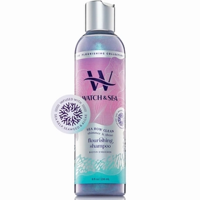 Watch & Sea Shimmer & Shine Flourishing Shampoo - “Sea How Clean” Hydrating Shampoo for Curly Hair with Seaweed and Sea Kelp - Great for Everyday Use and All Hair Types - 8oz