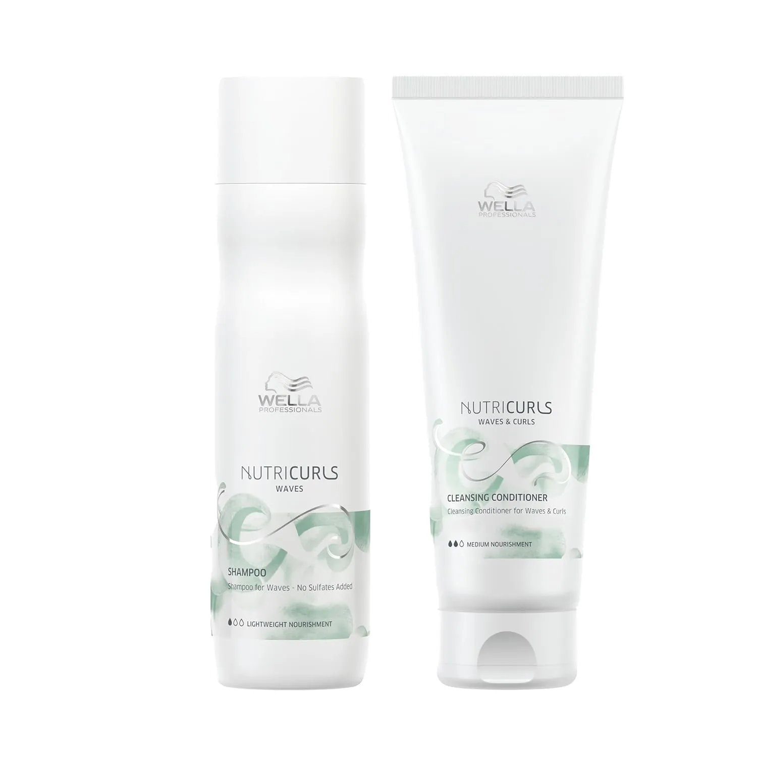 Wella Professionals Nutricurls Shampoo   Conditioner Set for Waves, Formulated with Nourish-In Complex, Nourish and Define Waves, Sulfate Free Hair Care Regimen