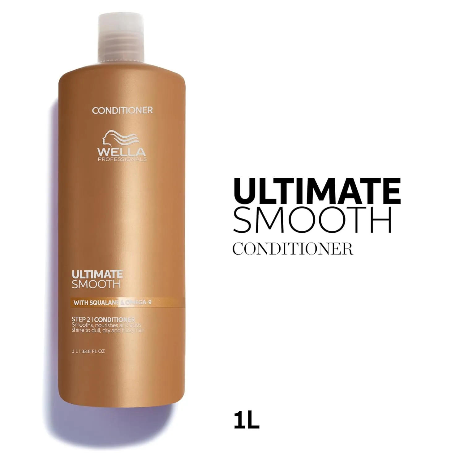 Wella Professionals ULTIMATE SMOOTH Conditioner | Treatment for Dry, Frizzy Hair | Nourishes, Smooths & Adds a Silky Shine | With Squalane & Omega 9 | Color Safe
