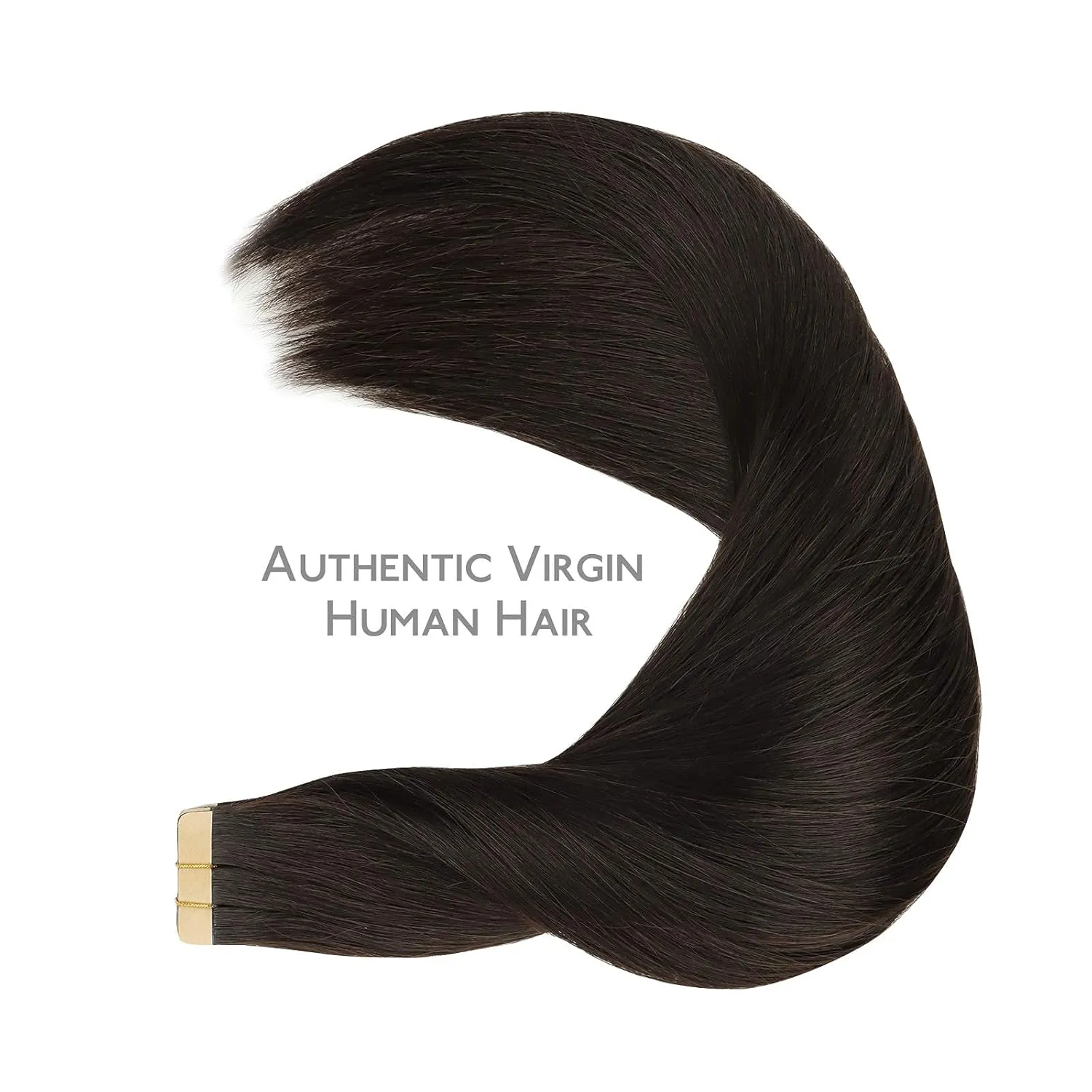 WENNALIFE Tape in Hair Extensions Human Hair, 20pcs 50g 14 inch Dark Brown Remy Hair Extensions for Women Tape Ins Straight Extensiones De Cabello Humano Skin Weft