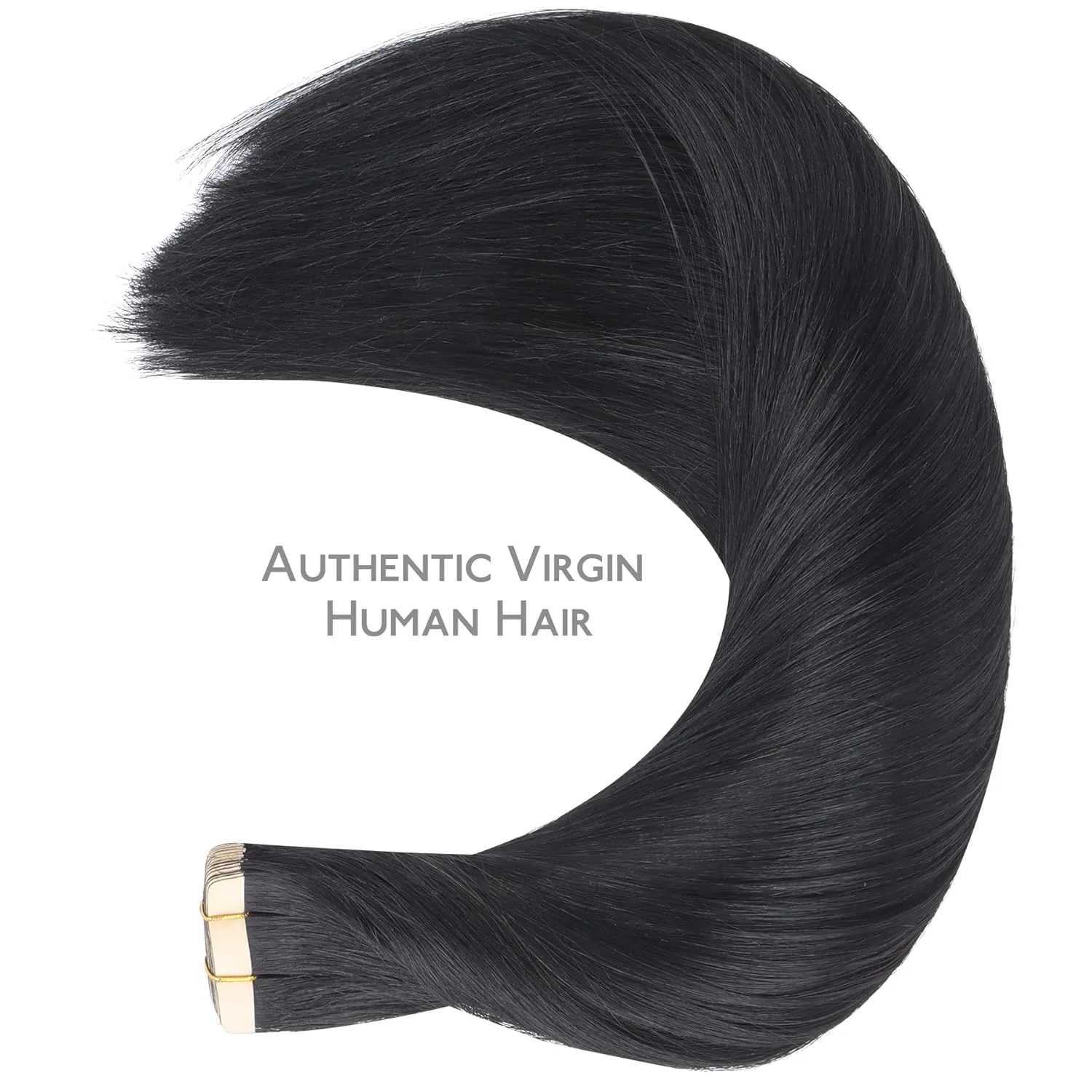 WENNALIFE Tape in Hair Extensions Human Hair, 20pcs 50g 14 inch Jet Black Remy Hair Extensions Straight Human Hair Tape in Extensions Skin Weft Tape Extensions Human Hair