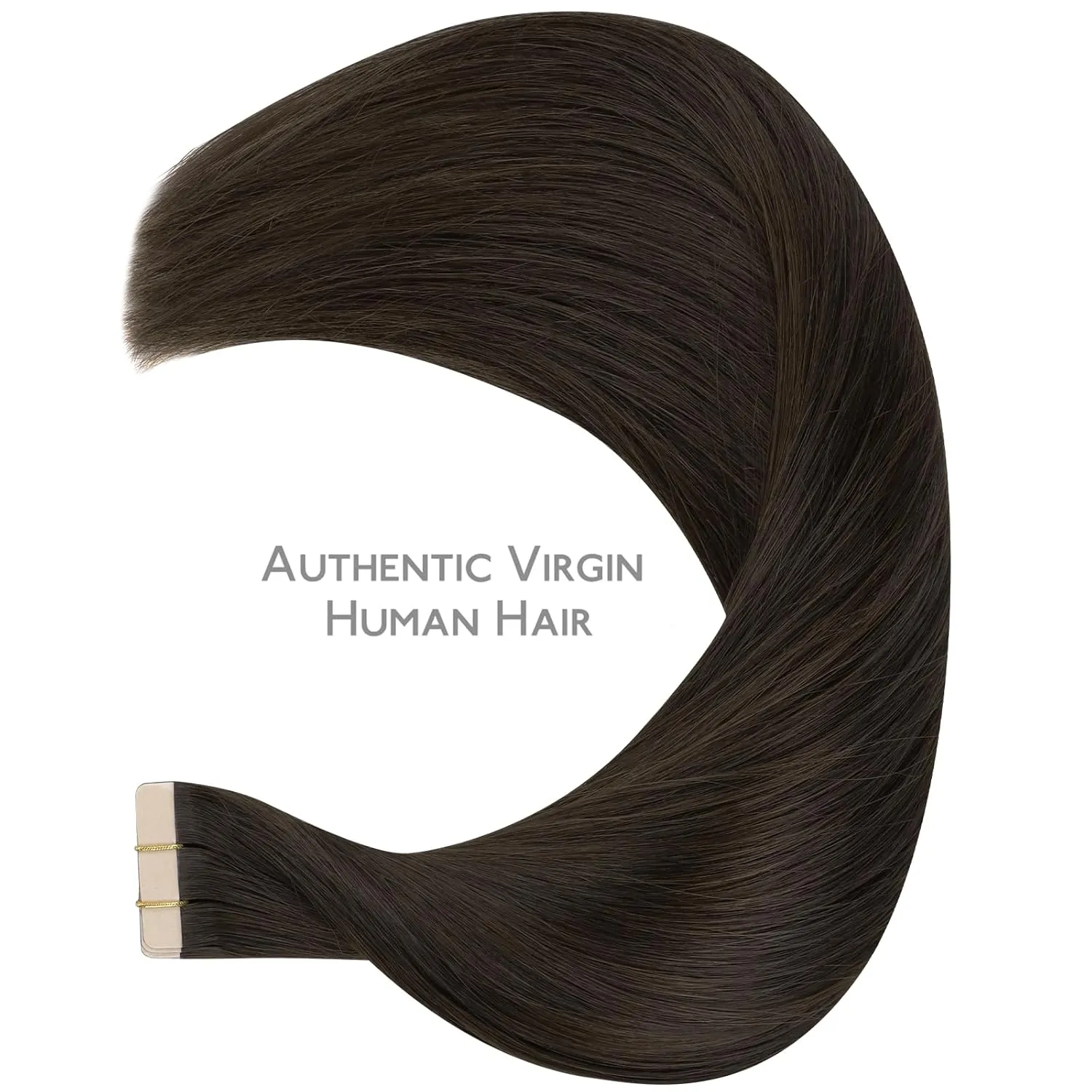 WENNALIFE Tape in Hair Extensions Human Hair Dark Brown Tape in Extensions, 10pcs 30g 22 inch Remy Invisible Tape Ins Straight Colored Soft Real Human Hair Tape in Extensions Refill Set Extensions
