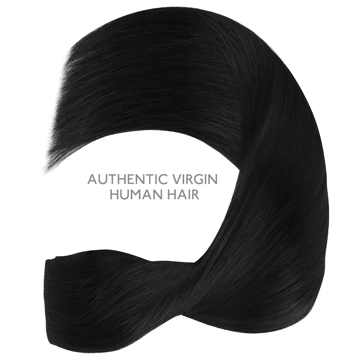 WENNALIFE Wire Hair Extensions (Increase 50% Lifespan) Real Human Hair 22 inch 150g Jet Black Remy Hair Invisible Transparent Wire Fish Line Straight Reusable Natural