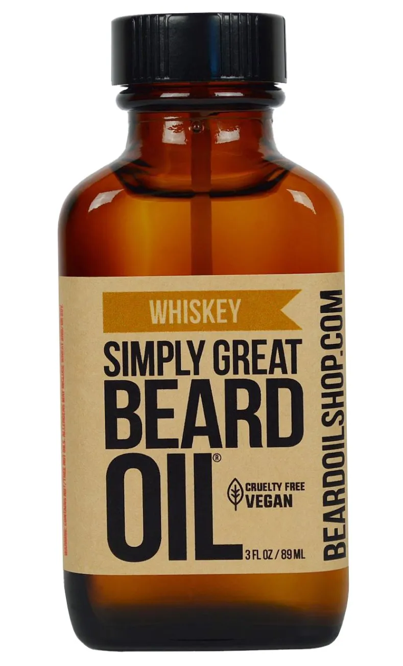 WHISKEY Scented - Holiday Gifts - Stocking Stuffers - Beard Conditioner 3 Oz Easy Applicator - Natural - Vegan and Cruelty Free Care for Beards