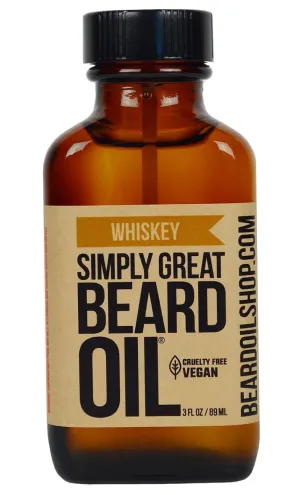 WHISKEY Scented - Holiday Gifts - Stocking Stuffers - Beard Conditioner 3 Oz Easy Applicator - Natural - Vegan and Cruelty Free Care for Beards