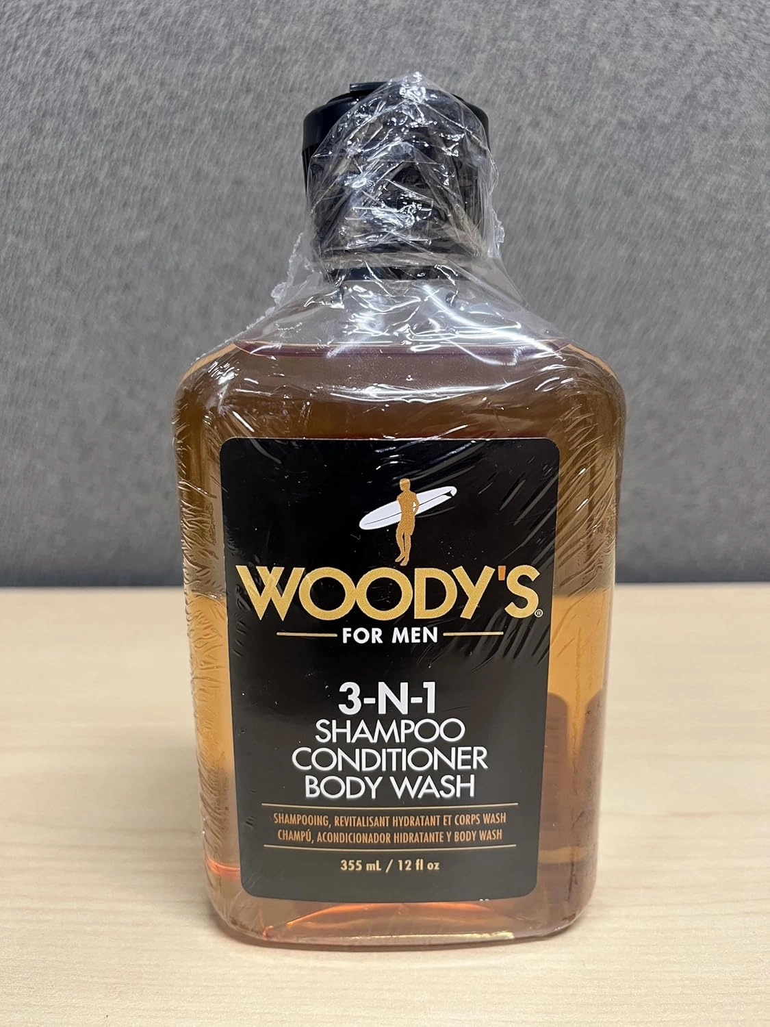 Woody's 3-in-1 Shampoo, Conditioner, & Body Wash for Men, 12 fl. oz., 1-Pack
