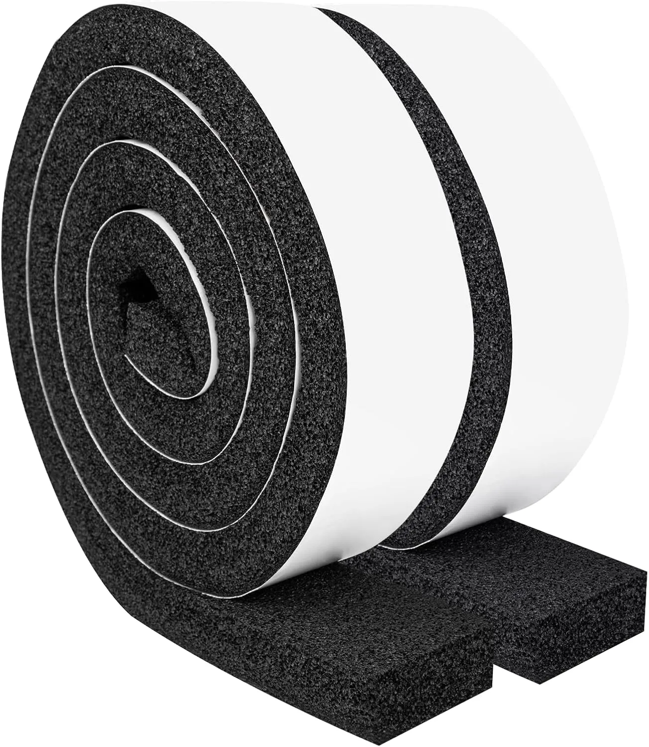 Yotache Open Cell Foam Air Conditioner Weather-Strip Seal Tape 2"x1", Thick Adhesive with High Resilience Foam Cushion Strip, 6.5 Ft x 2Pcs