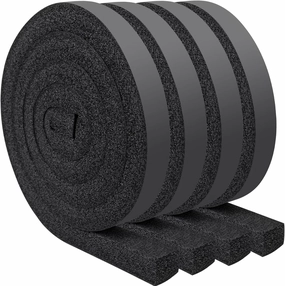 yotache Open Cell Foam Air Conditioner Insulation Seal Strip 4 Pcs 1"x1", No Glue Thick Foam Weather Seal Strip with High Resilience, Total 26 Feet Long