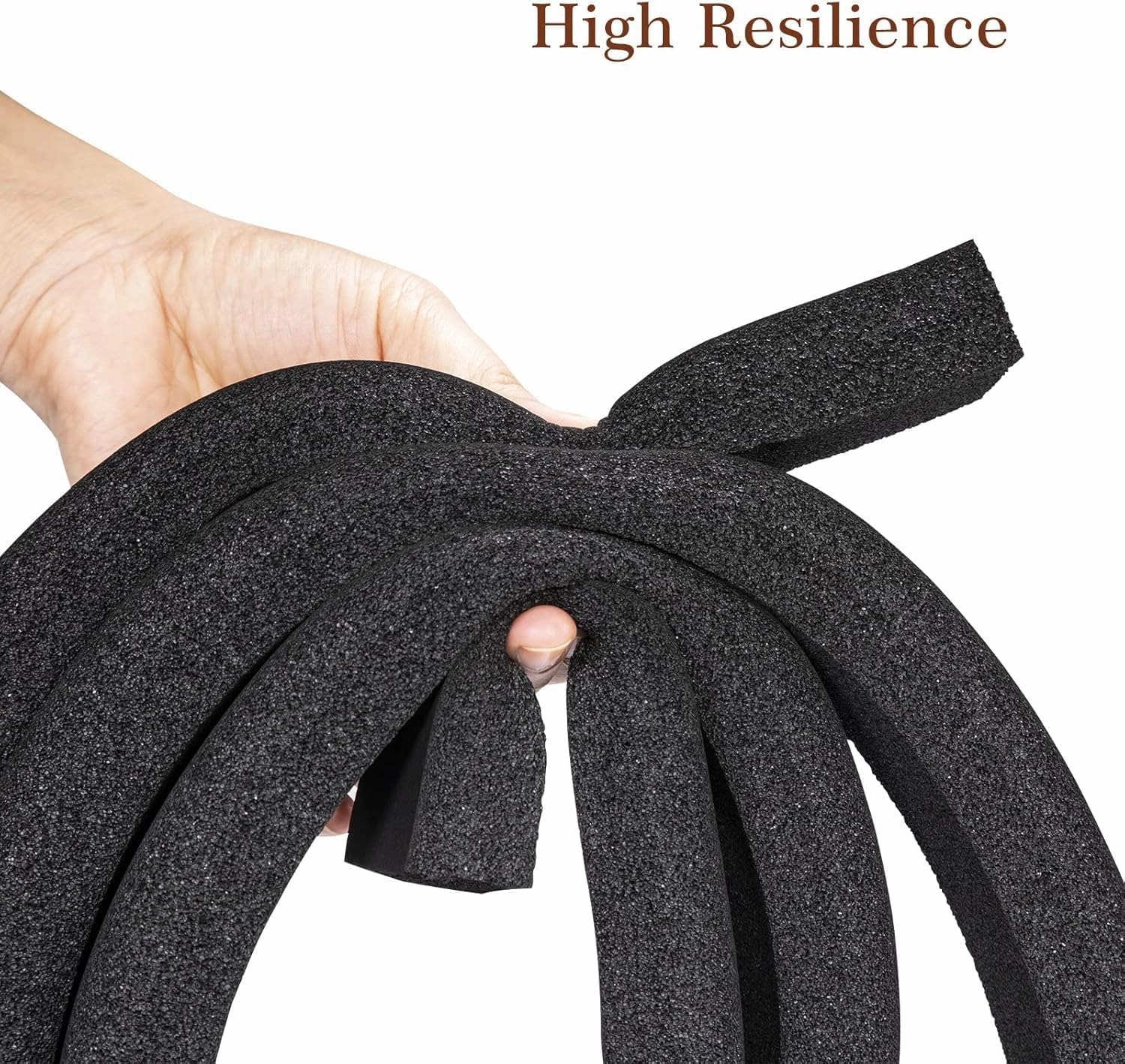 yotache Open Cell Foam Air Conditioner Insulation Seal Strip 4 Pcs 1"x1", No Glue Thick Foam Weather Seal Strip with High Resilience, Total 26 Feet Long