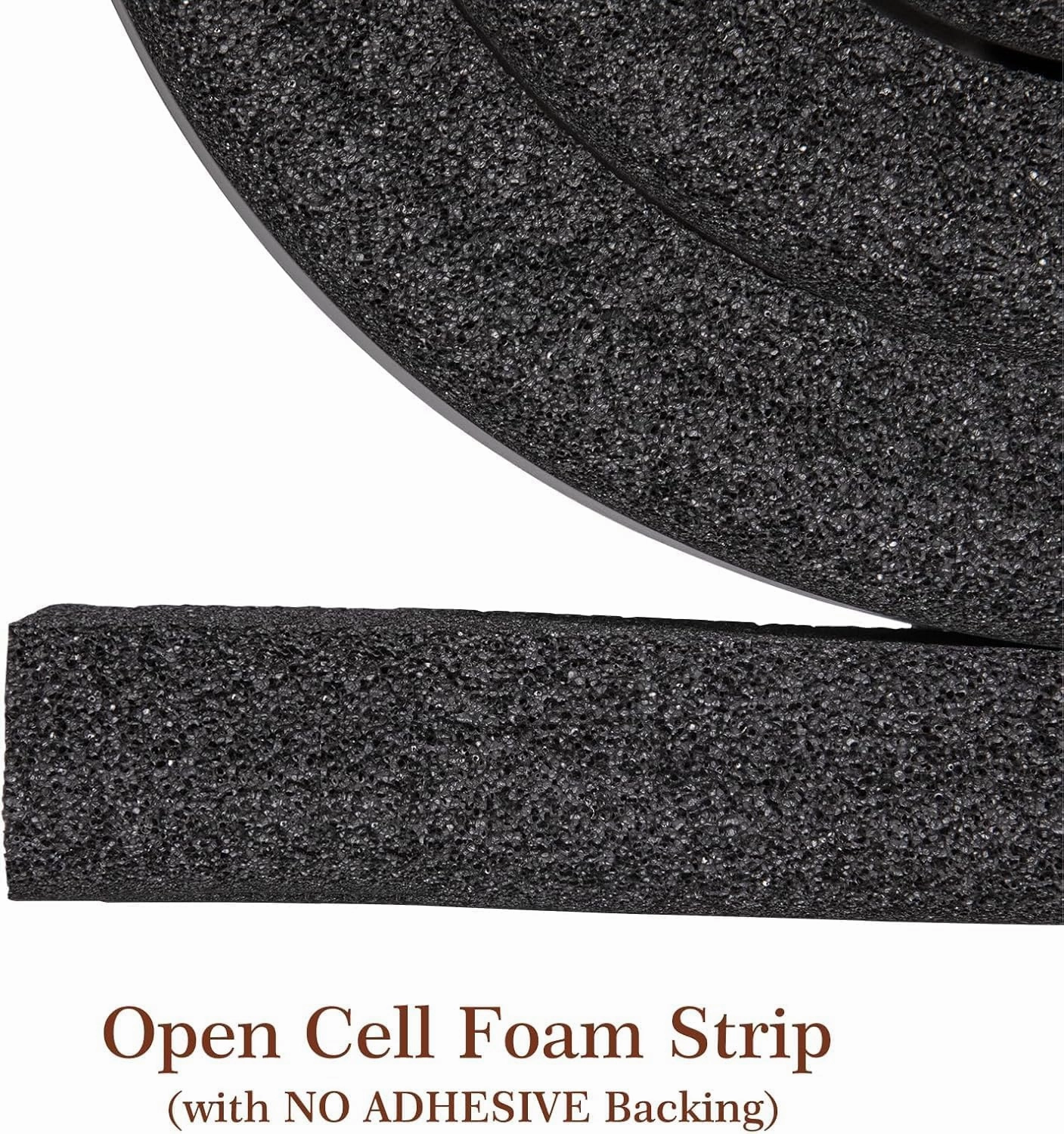 yotache Open Cell Foam Air Conditioner Insulation Seal Strip 4 Pcs 1"x1", No Glue Thick Foam Weather Seal Strip with High Resilience, Total 26 Feet Long