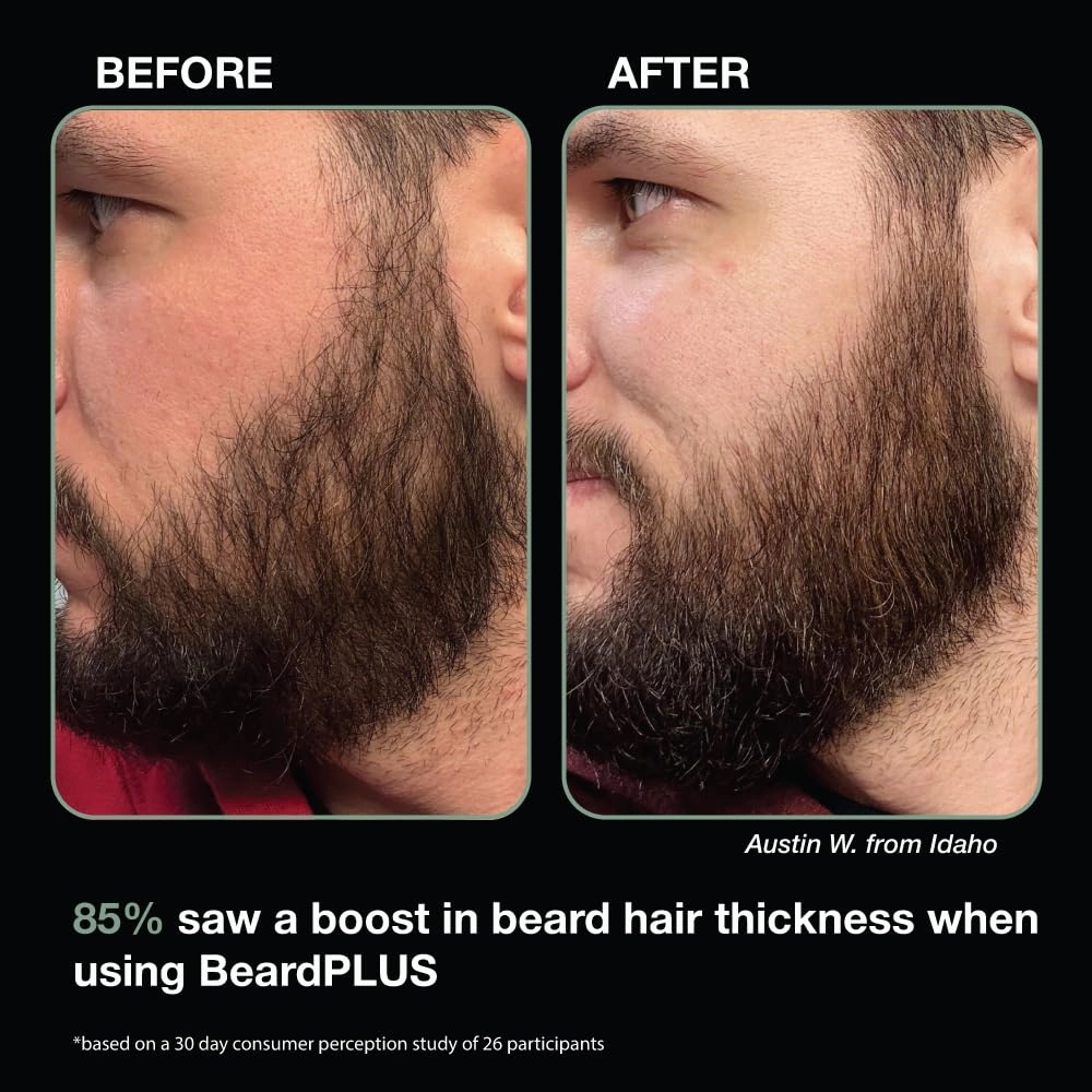 ZEUS BeardPLUS Essential Beard Growth Set, Premium Shampoo & Conditioner Wash and Growth Serum for Thicker & Stronger Facial Hair with Biotin (Made in USA) 3-Piece Set