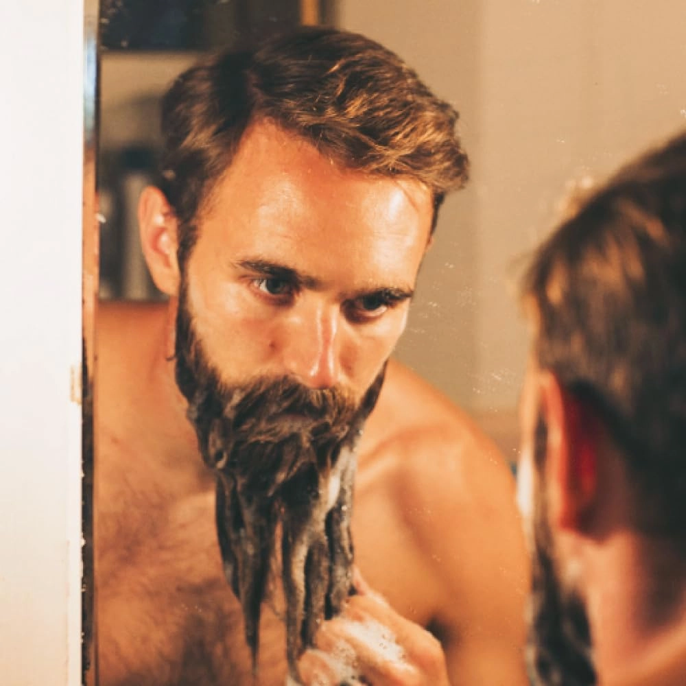 ZEUS Italian Cypress Beard Shampoo Wash & Beard Conditioner Set with Essential Oils for Men (Made In USA)