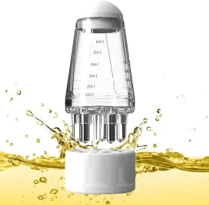 Zof.fany with Z Hair Oil Applicator Comb, Smooth Root Comb Applicator Bottle For Scalp Oil, Anti Hair Loss Lotion Dispenser, Anti-Leak, 6Ml Scale Control, Salon Care, Oily/Greasy Hair, Transparent