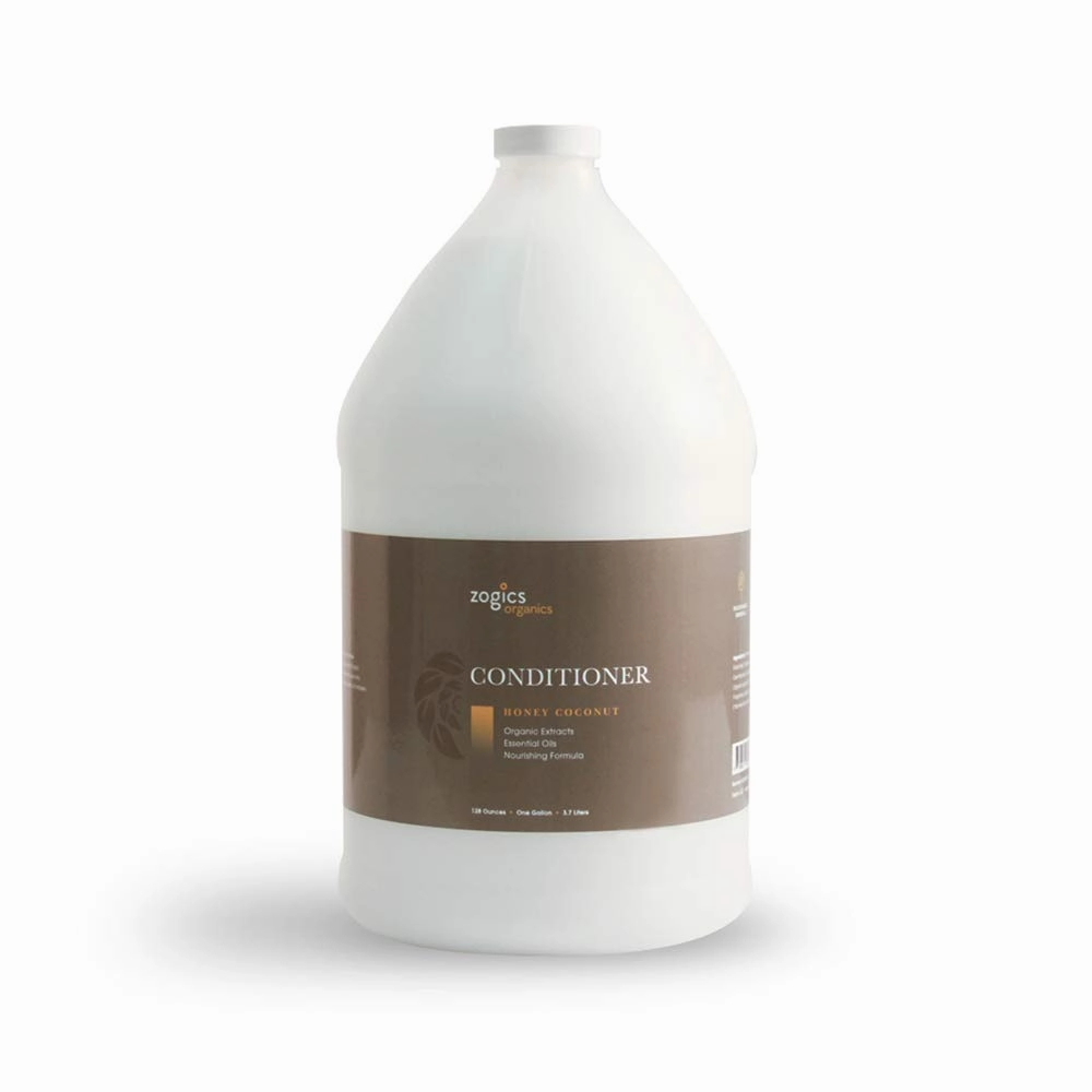 Zogics Organics Conditioner – Organic Conditioner for Hair, Hydrating Deep Conditioner with Natural Ingredients like Honey Powder, Aloe Vera, Avocado, and Jojoba (Honey Coconut, 4 Gallon Case)