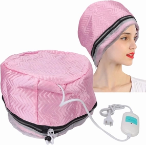 Zyyini Hair Steamer, Deep Conditioning Electric Heat for Hair Scalp Treatment Spa Hot Head Care, 2 Gear Temp Controller, Portable Electric Heat Hair Spa for Home Use