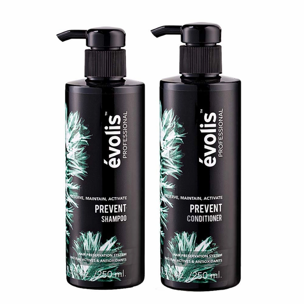 évolis PREVENT Shampoo & Conditioner - Anti Hair Loss Treatment | Hair Loss Treatment for Men and Women | Male Hair Loss Treatment | Preventative Hair Loss Shampoo | Thickening Conditioner
